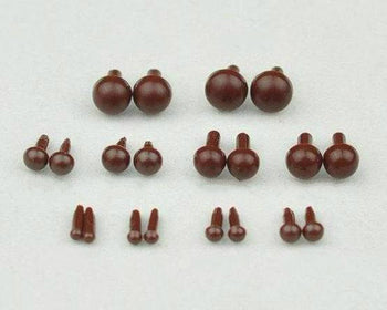 10 pcs Small Brown Toy Animal Round Eyes
