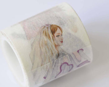 Elegant Bride Washi Tape Wedding Adhesive Tape 40mm x 5M Roll A12377