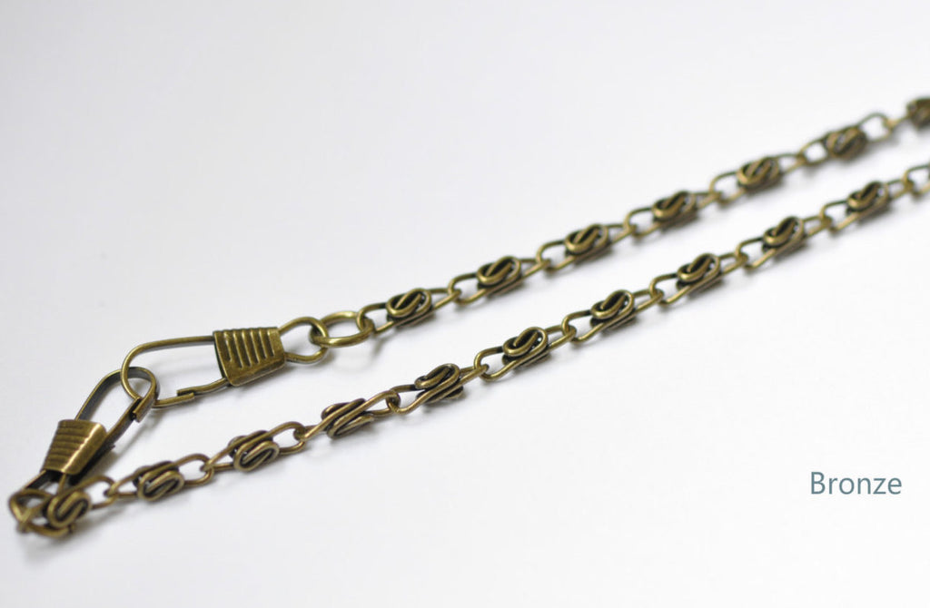 Purse Frame Wheat Chain/ Bronze Gold And Silver Colors Available/ 40cm(15") and 120cm(47") Length