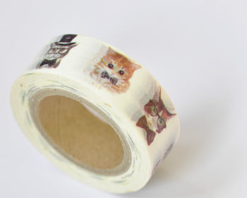 Cute Kitten Cat Washi Tape Masking Tape 15mm x 10M Roll A12102