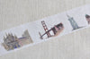 Tourism Washi Tape Arc de Triomphe Statue of Liberty 30mm Wide A12098