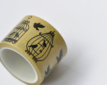 Birds In Birdcage Washi Tape 30mm x 5M Roll A12043