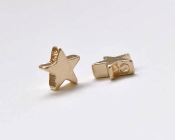 10 pcs Tiny Star Spacer Beads Anti Tarnis Gold 8mm A8842