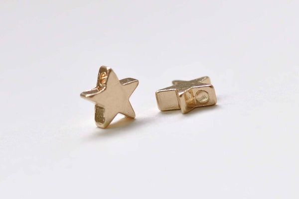 10 pcs Tiny Star Spacer Beads Anti Tarnis Gold 8mm A8842