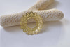 10 pcs Raw Brass Round Flower Ring Embellishments 29mm A8861