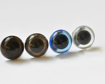 10 pcs 12mm(7.56/16 inches) Round Transparent Toy Animals Eyes