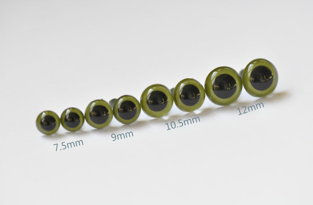 10 pcs Green Round Transparent Amigurumi Toy Animal Eyes
