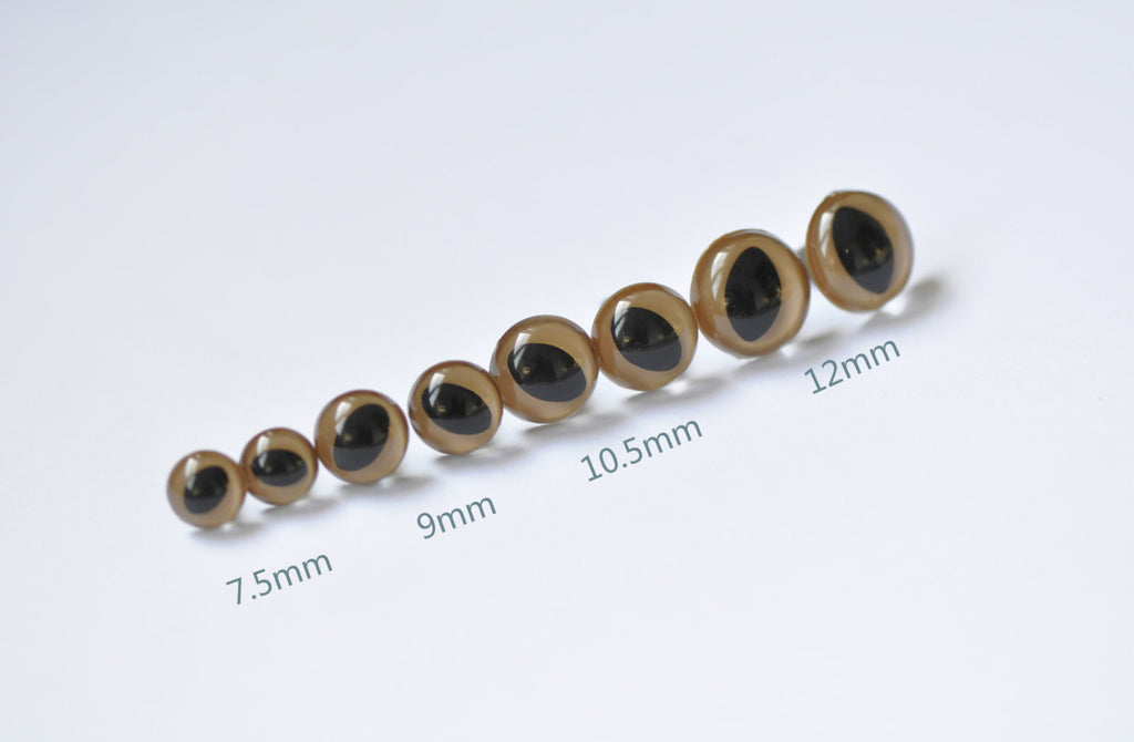 10 pcs Brown Cat Eyes Amigurumi Toy Animal Eyes