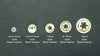 10 pcs Tea Color Round Transparent Mushroom Domed Eyes Buttons