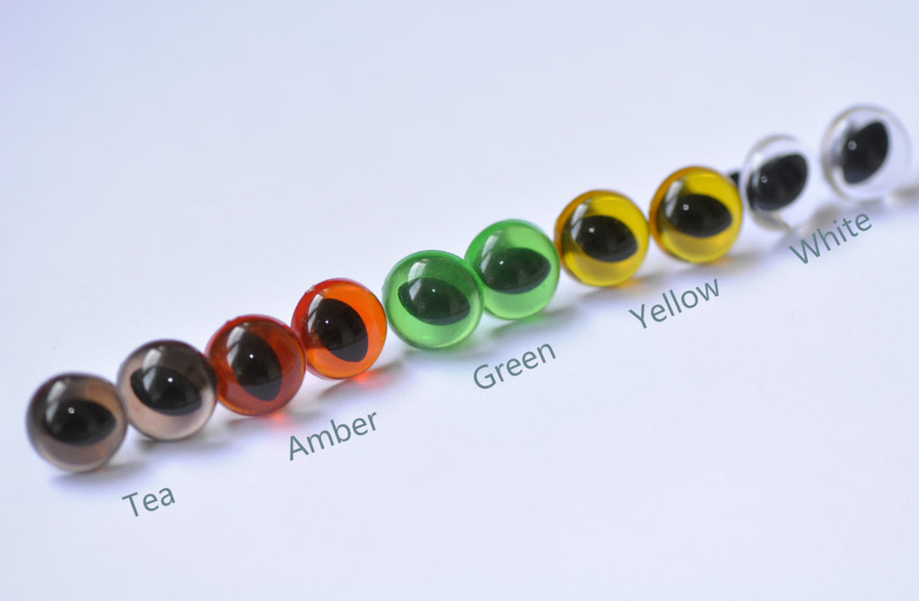 10 pcs 7.5mm Transparent Amigurumi Cat Eyes