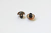10 pcs Tea Color Round Transparent Mushroom Domed Eyes Buttons