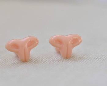 9x13mm(0.35"x0.51") Cat Nose/Animal Amgiurumi Safety Nose /Come With Washers/ Flesh Toy Nose/ 5 PCS A Pack A10380