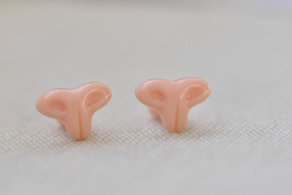 9x13mm(0.35"x0.51") Cat Nose/Animal Amgiurumi Safety Nose /Come With Washers/ Flesh Toy Nose/ 5 PCS A Pack A10380