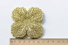 Raw Brass Large Filigree Flower Embellishments Set of 5 A8797
