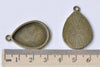 10 pcs Antique Bronze Teardrop Cabochon Base Tray A8890
