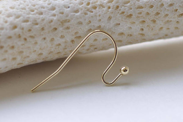 50 pcs of Light Gold Tone Iron Ball End Fish Hook Earwire 10mm A8891