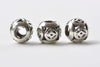 10 pcs Chinese Coin Beads Antique Silver Large Hole Spacer Beads A136