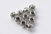 10 pcs Chinese Coin Beads Antique Silver Large Hole Spacer Beads A136