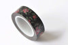 Red Flower Adhesive Planner Washi Tape 15mm Wide x 10M Roll A12496