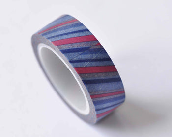 Colorful Stripes Washi Tape 15mm Wide x 10m Roll A12536