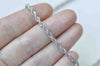 16ft (5m) Platinum Silvery Gray Iron Twisted Rope Chain 3mm A8905