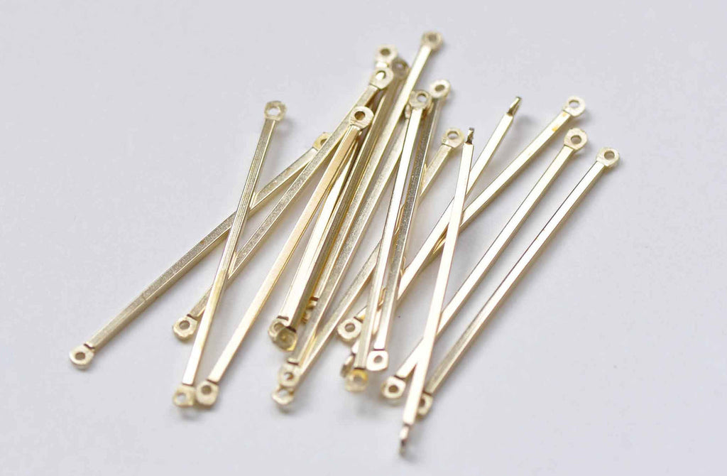60 pcs Raw Brass Connecting Rod Bar Link Connector 40mm (1.5") A8936
