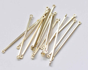 60 pcs Raw Brass Connecting Rod Bar Link Connector 40mm (1.5") A8936