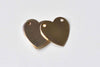 10 pcs 24k Champagne Gold Blank Heart Charms Connectors A8948