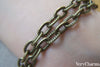 16 ft (5m) Antique Bronze Chunky Embossed Textured Cable Chain A8949
