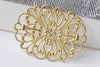10 pcs Raw Brass Filigree Flower Connector Stamping Embellishments A8957