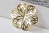 20 pcs Raw Brass Filigree Flower Connectors Embellishments A8958