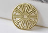 20 pcs Raw Brass Filigree Circle Discs Stamping Embellishments A8964