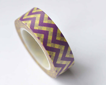 Colorful Chevron Adhesive Washi Tape 15mm Wide x 10M Roll A12693