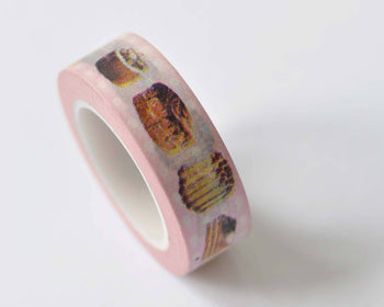 Cookie Cake Snack Food Washi Tape 15mm Wide x 10m Roll A12477