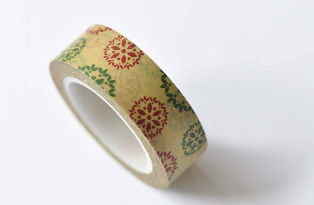 Flower Adhesive Planner Washi Tape 15mm Wide x 10M Roll A12486
