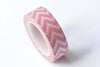 Pink Chevron Wave Washi Tape 15mm Wide x 10m Roll A12712