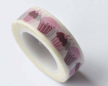 Muffin Cupcakes Bakery Washi Tape 15mm x 10M Roll A12730