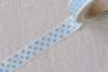 Skinny Washi Tape Blue Polka Dots Masking Tape 10mm x 10M Roll A12735