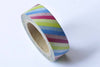 Colourful Translucent Stripes Deco Washi Tape 15mm x 10M Roll A12757