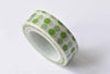 Green Polka Dots Adhesive Washi Tape 15mm Wide x 10M Roll A12529