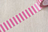 Pink Stripes Deco Adhesive Washi Tape 15mm Wide x 10M Roll A12542