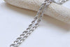 16ft (5m) Platinum Silvery Gray Iron Twisted Rope Chain 3mm A8905