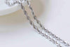 16ft (5m) Platinum Silvery Gray Iron Twisted Rope Chain 3mm A8905