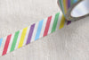 Colorful Stripes Washi Tape 15mm Wide x 10m Roll A12560