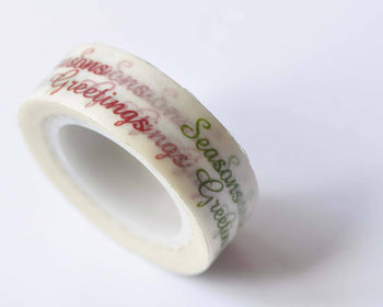 Seasons Greetings Washi Tape 15mm Wide x 10m Roll A12582