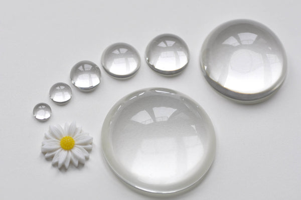 Crystal Glass Magnifying High Dome Half Sphere Cabochon 6mm-150mm