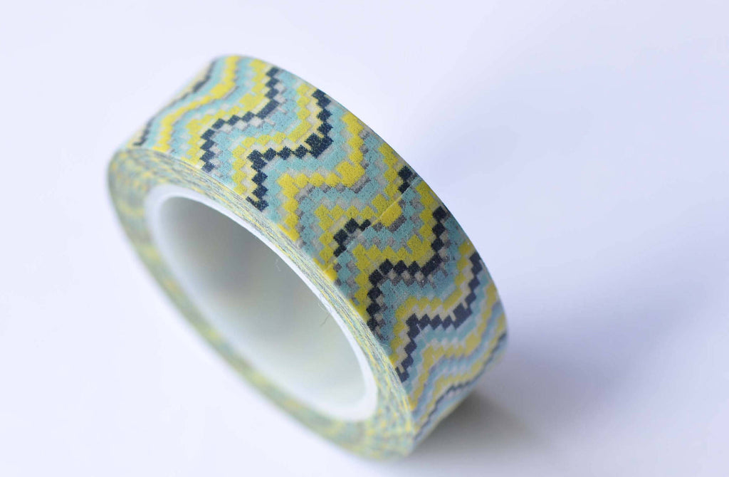 Colorful Mosaic Tile Pattern Washi Tape 15mm x 10M Roll A12660