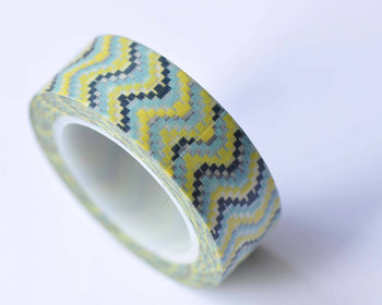 Colorful Mosaic Tile Pattern Washi Tape 15mm x 10M Roll A12660
