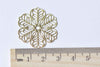10 pcs Raw Brass Filigree Floral Stamping Embellishments 30mm A8954