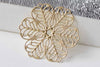 10 pcs Raw Brass Filigree Floral Stamping Embellishments 30mm A8954